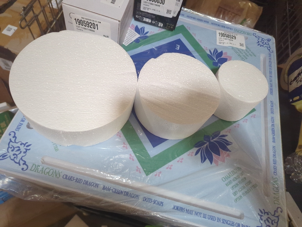 Styrofoam disks