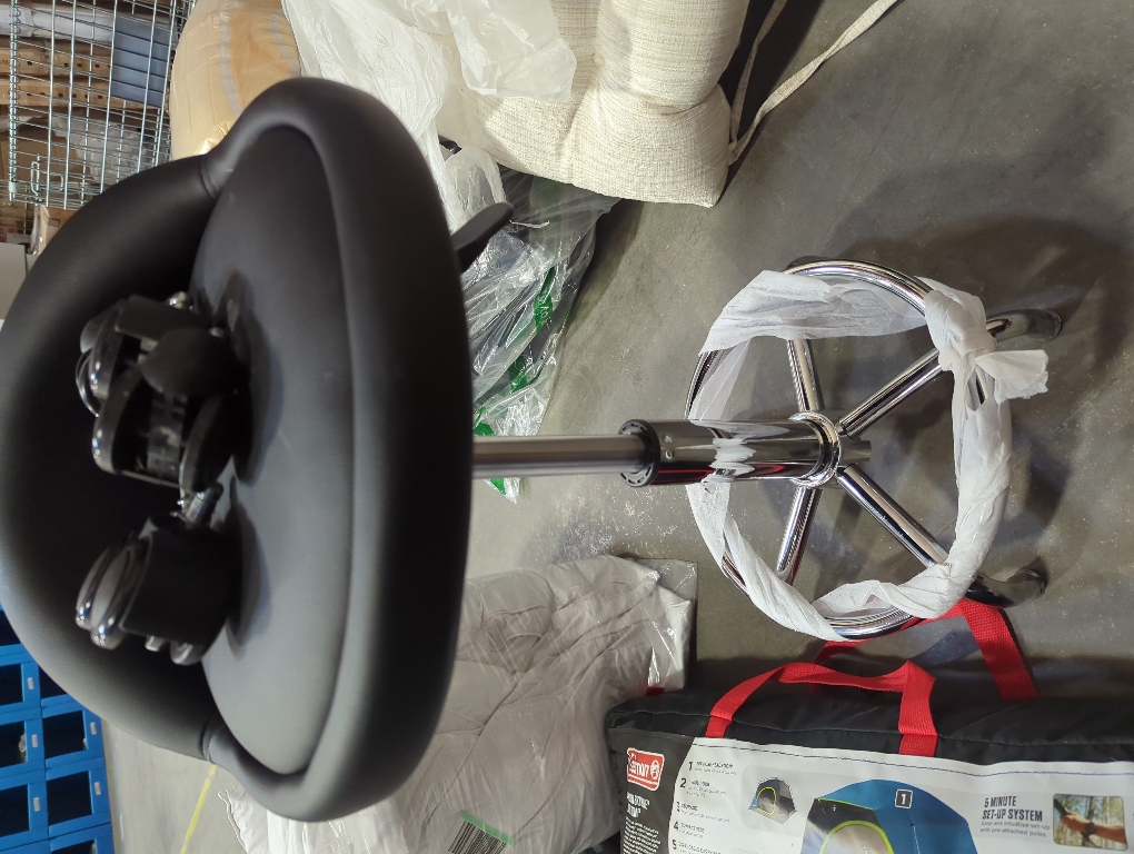 KKTONER PU Leather Round Rolling Stool with Foot Rest Height Adjustable Swivel Drafting Work SPA Task Chair with Wheels (Black)