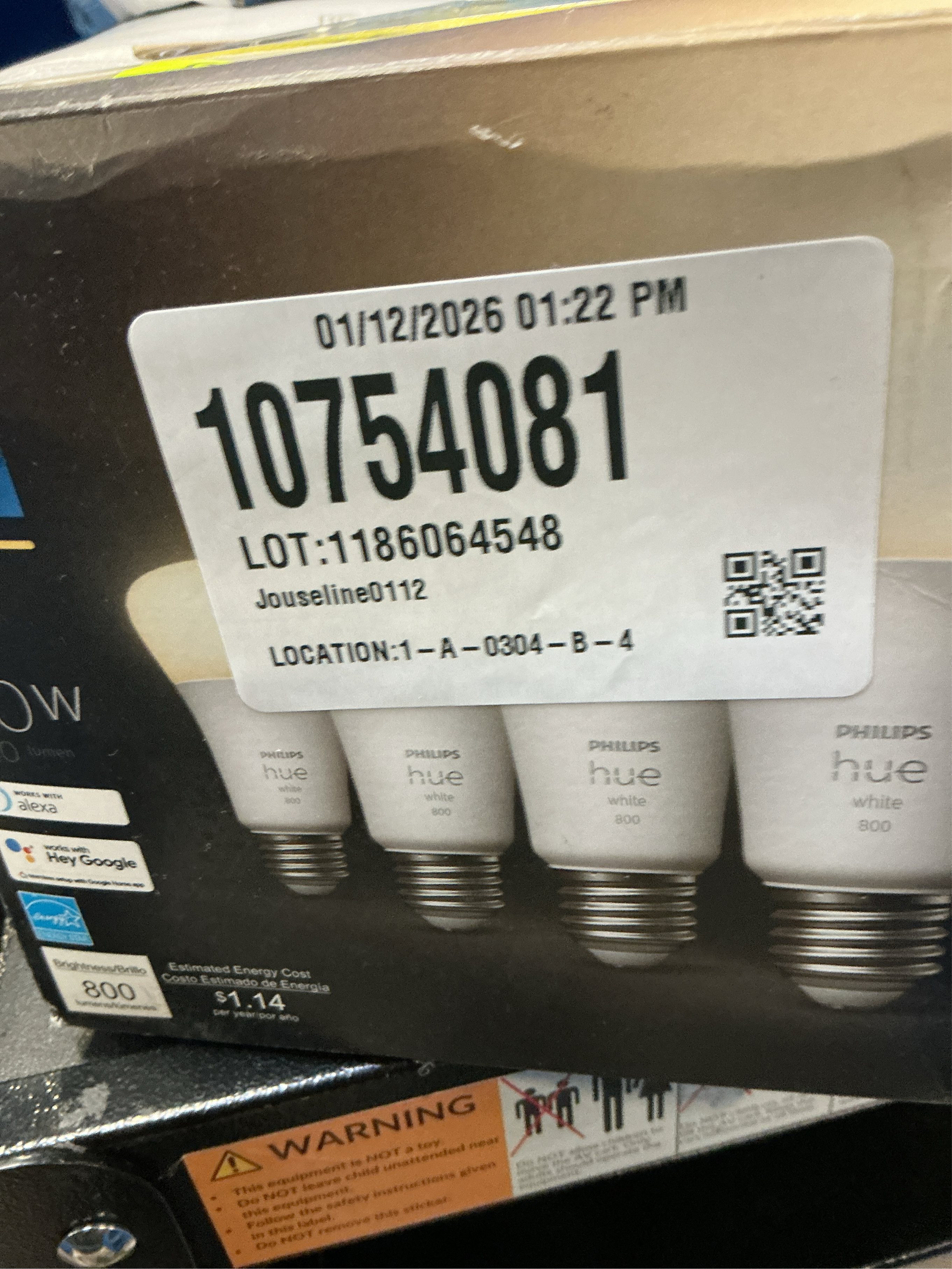 Philips - Geek Squad Certified Refurbished Hue White A19 Bluetooth Smart LED Bulb (4-Pack) - White