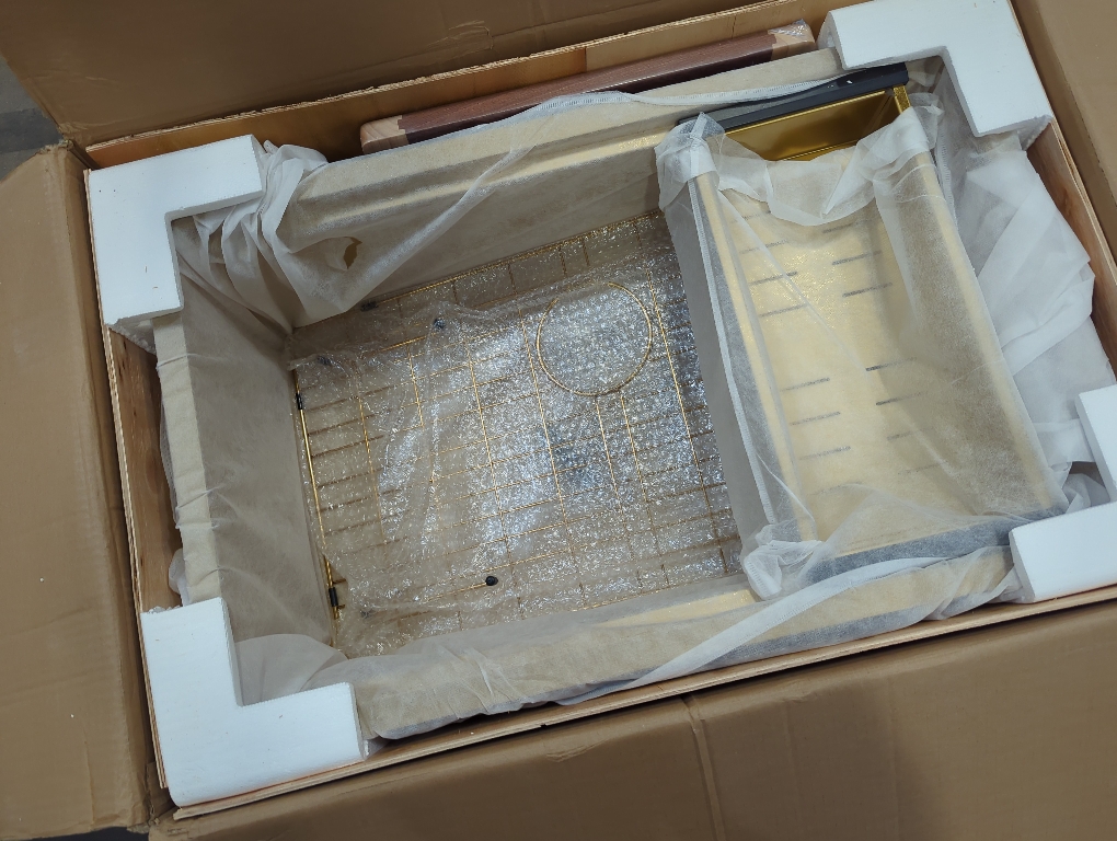 Gold Kitchen Sink Undermount-VASOYO 30x19 Inch Undermount Kitchen Sink Workstation 16 Gauge Brushed Gold Stainless Steel Sinks Under Mount Deep Single Bowl with Cutting Board