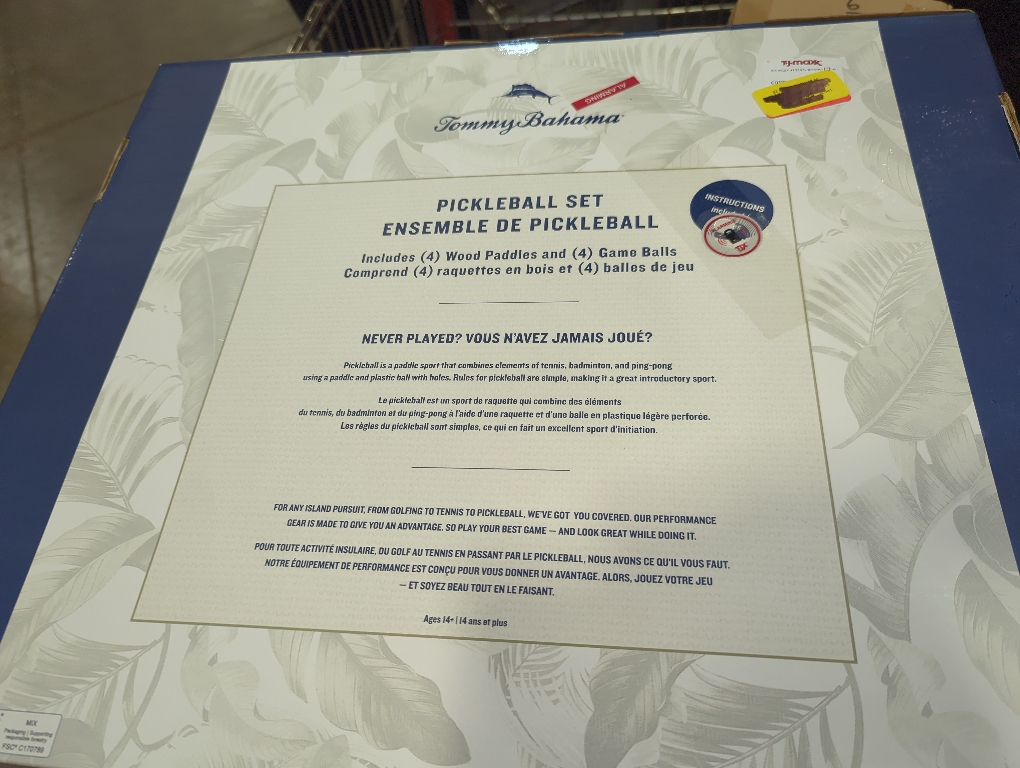 Tommy Bahama Wood Paddles Pickleball Set