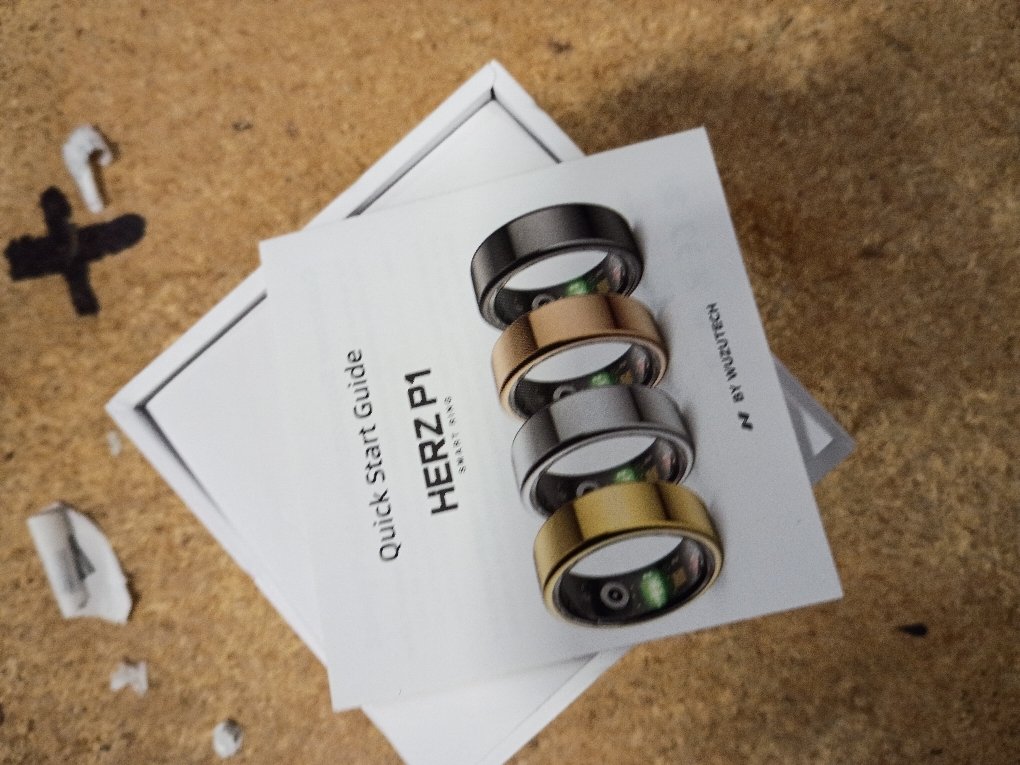 Herz P1 Smart Ring for Women & Men - (Size 6) 24/7 Health Metrics Fitness Ring, Tracks 20  Biometrics, 6 Day Battery Life, Waterproof Stainless Steel, Free APP for iOS Android, No Subscription