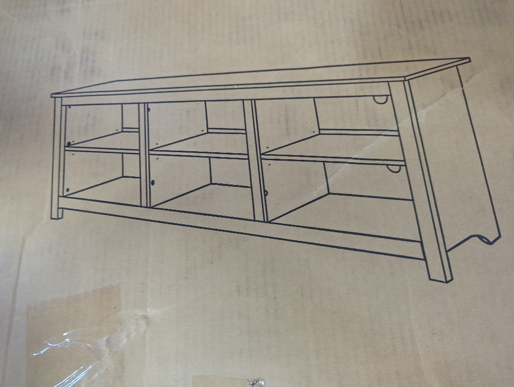 Large TV Stand Dark Dusty Oak