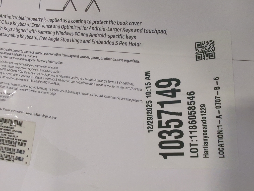 SAMSUNG Galaxy Tab S7  Keyboard, Black