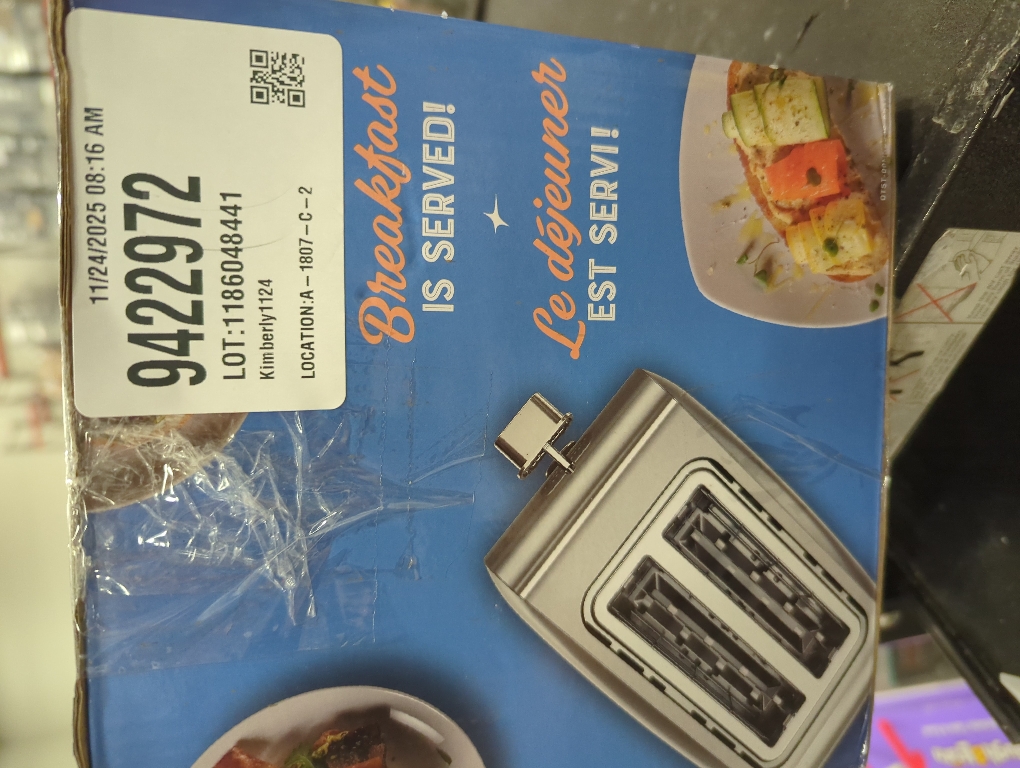 Oster 2-Slice Toaster Stainless Steel With Extra-Wide Slots: Reheat & Bagel Functions, 800W, Spot Clean