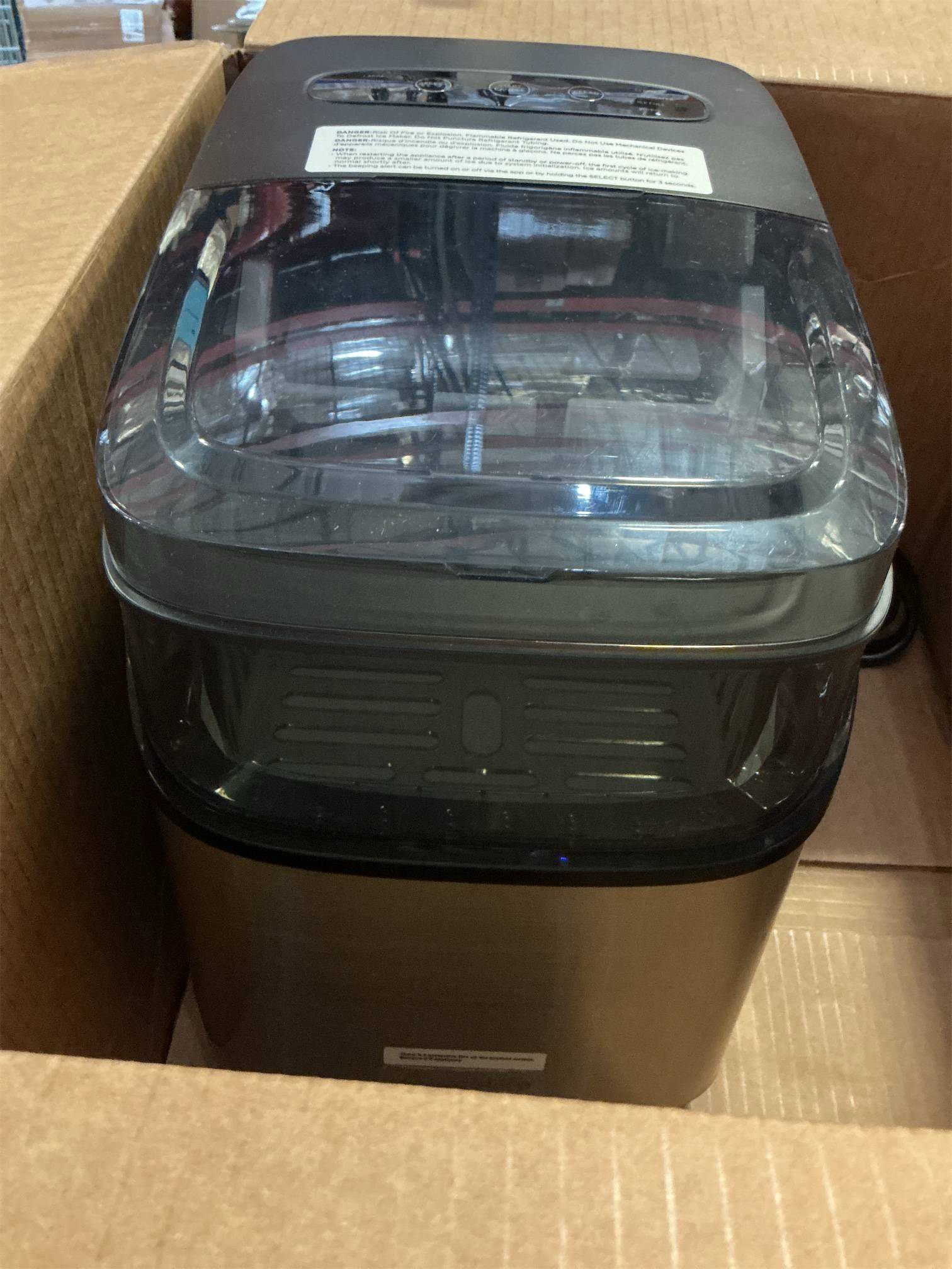 GoveeLife Smart Ice Maker Countertop, Portable Ice Machine with Voice Control, 9 Ice Cubes in 6 Minutes 3 Sizes, 26lbs/24Hrs, Self Cleaning RGB Lights, Quiet Ice Maker with Scoop for Kitchen Silver ‼️possible stains and missing pieces ‼️and has mild scratches ‼️
