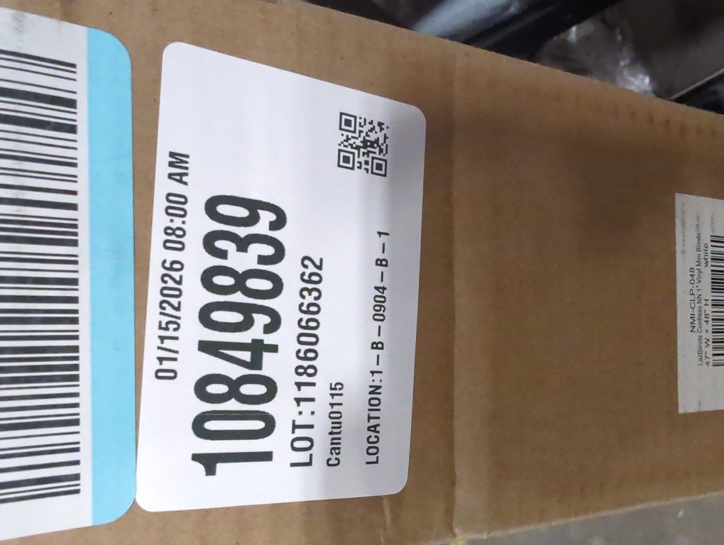 LazBlinds No Tools No Drill 1 Vinyl Mini Blinds, Cordless Blinds for Windows, Light Filtering Horizontal Window Blinds & Shades, 47 W x 48 H, White