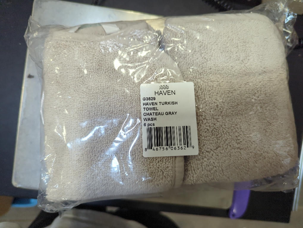 Haven Turkish Cotton 6pc Washcloth in Chateau Grey