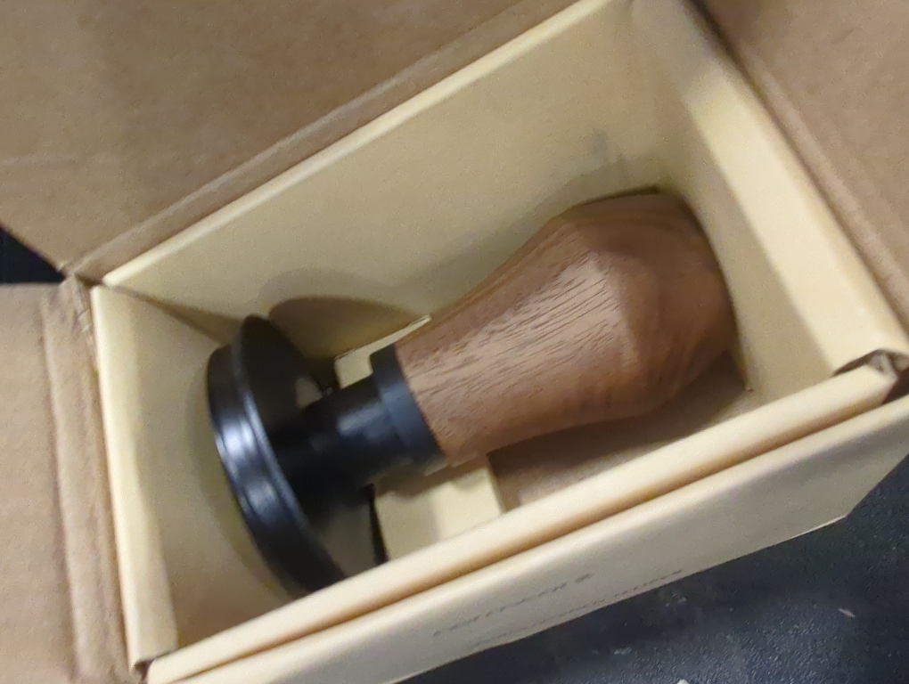 Normcore 58.5mm Espresso Coffee Tamper V4 - Spring Loaded Tamper With Titanium PVD Coating Ripple Base -15lb / 25lb / 30lbs Replacement Springs, Genuine American Walnut Handle