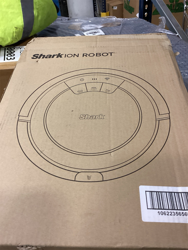 Shark AV753 ION Robot Vacuum, Tri-Brush System, Wifi Connected, 120 Min Runtime, Works with Alexa, Multi Surface Cleaning, Grey