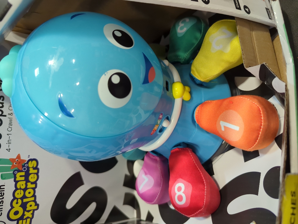 Baby Einstein Ocean Explorers Go Opus Go 4-in-1 Crawl & Chase Activity Learning Toy, Music and Lights, Ages 3 Months to 5 Years