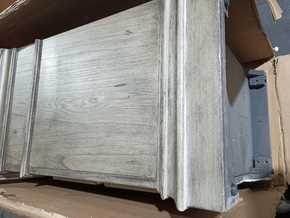Highland Park Driftwood Nightstand (28 in. Depth x 17 in. Width x 29.5 in. Height) (little damaged, see the picture)