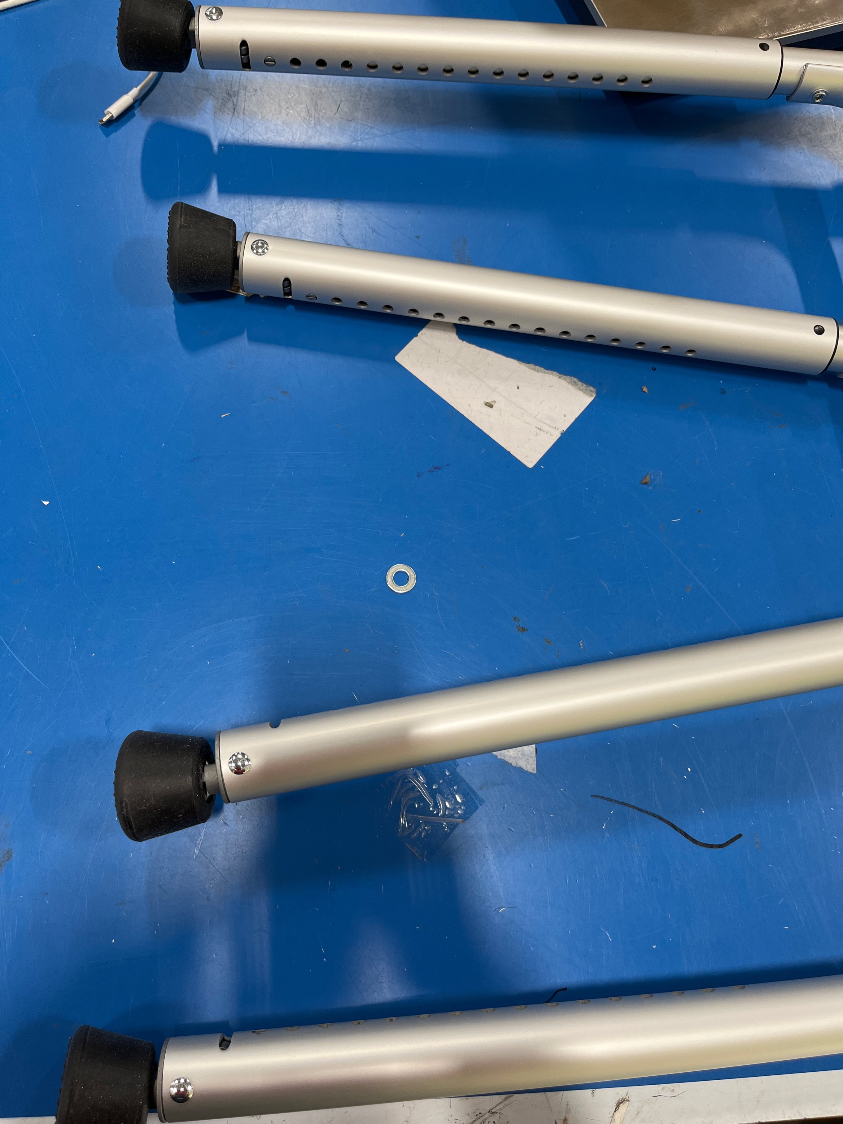 Foldable Stair Climbing Walker for Seniors, Adjustable 4-Leg Height Safety and Convenience Silver