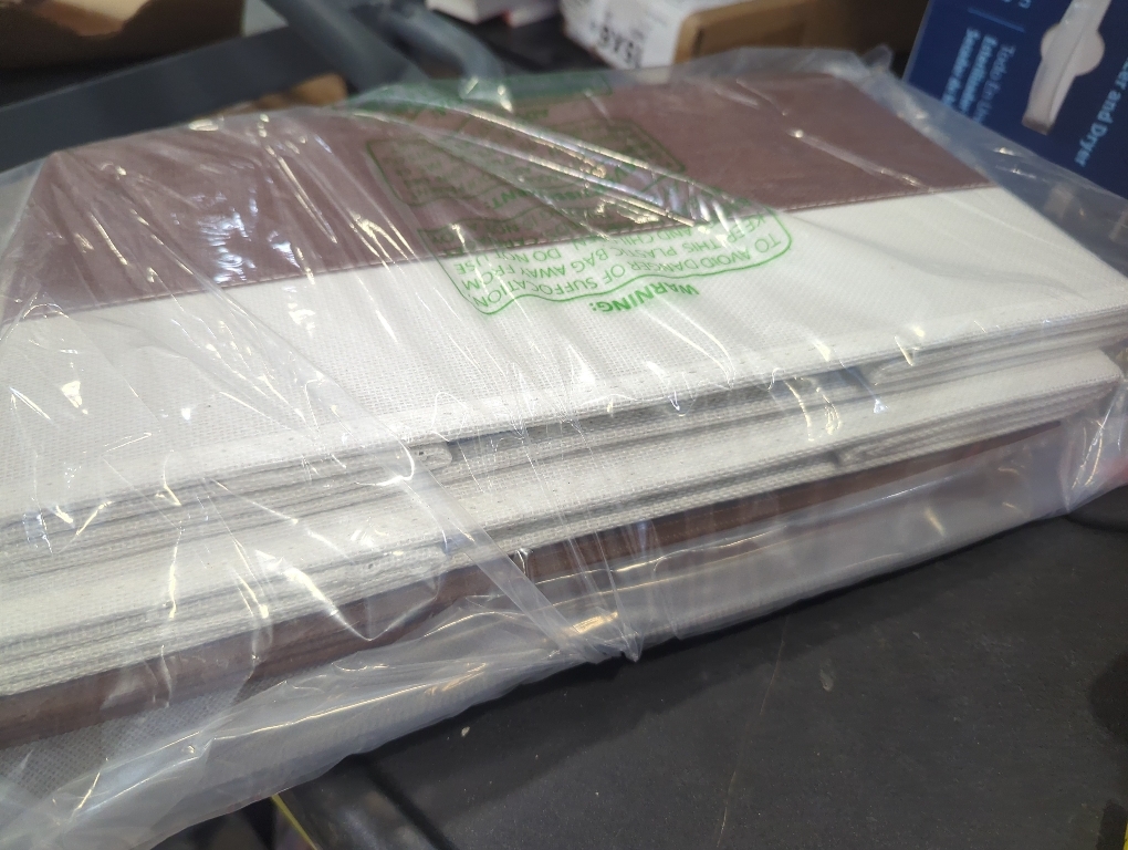 Set of 3  Foldable Storage Bins with Lids [3-Pack] Fabric Collapsible Storage Boxes Baskets Cubes Containers with Handles for Closet Living Room Bedroom (Brown & White 17.7x11.8x11.8'')