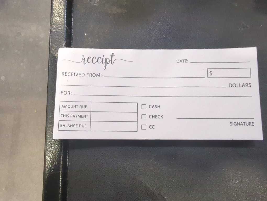 321Done Receipt Book