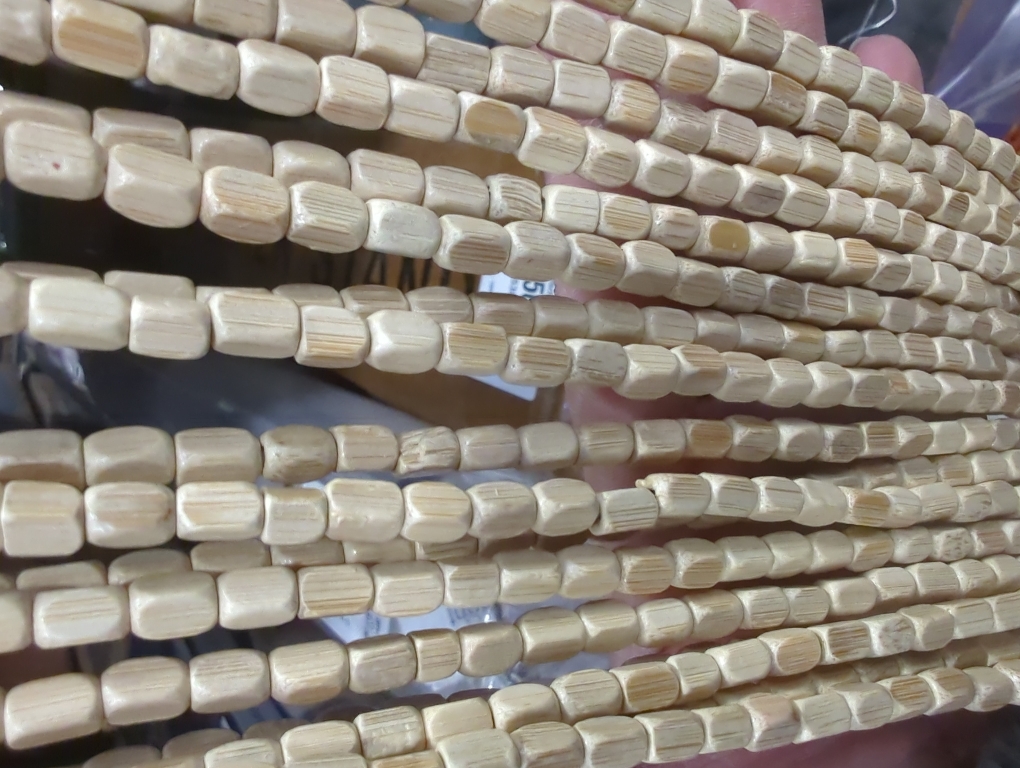 90 Strands Beaded Curtain for Doorways -35.5x79- Handmade Natural Beaded Curtains，Boho Doorway Wood and Bamboo Bead Curtain-As Insect Screen/Room Divider-Beige