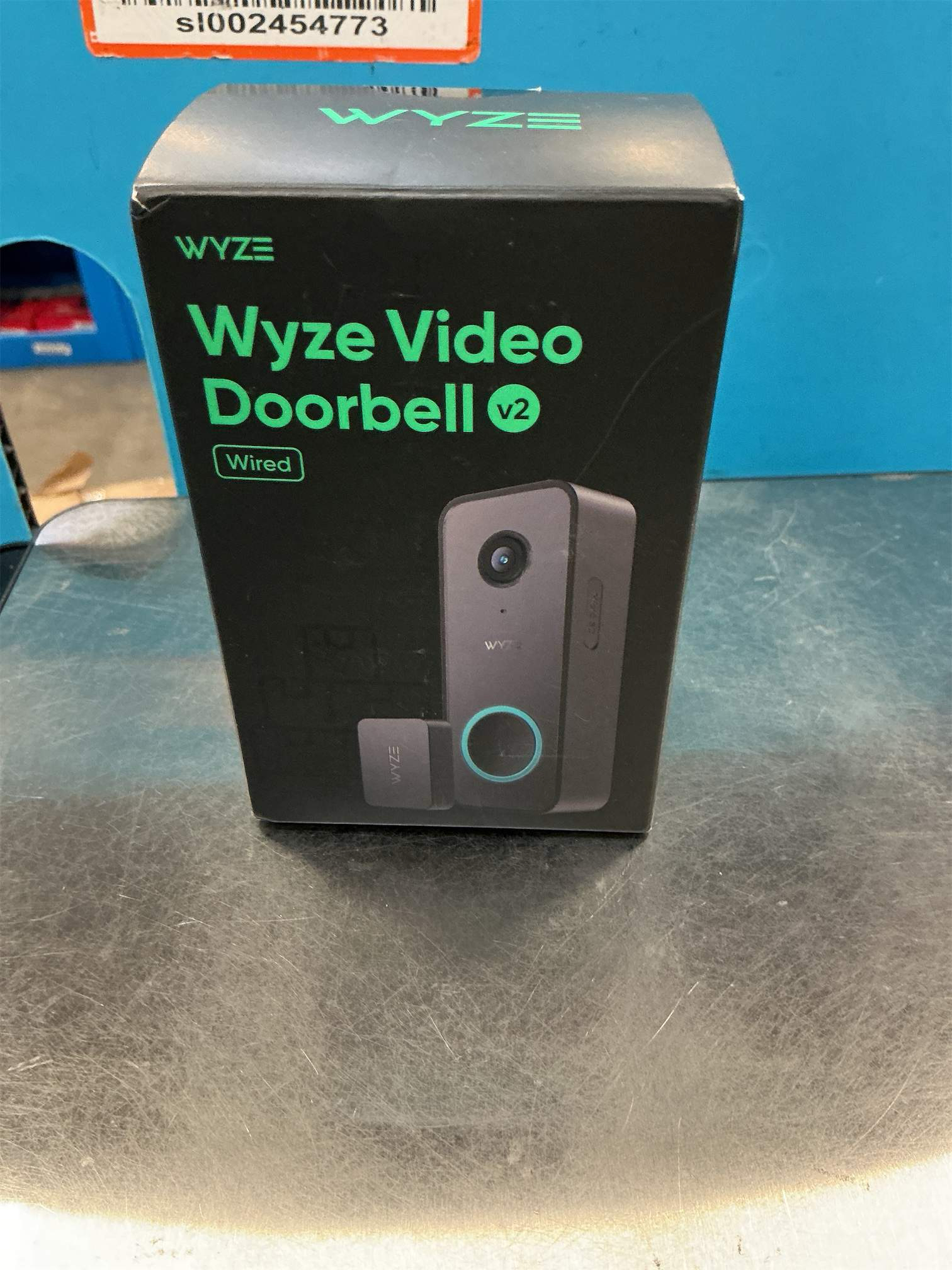 WYZE Wired Doorbell Camera v2(existing doorbell Wiring Required), 2K Security Video Doorbell, Color Night Vision, 2-Way Audio, Package Monitor, Works with Alexa & Google Assistant. Free Expert Setup