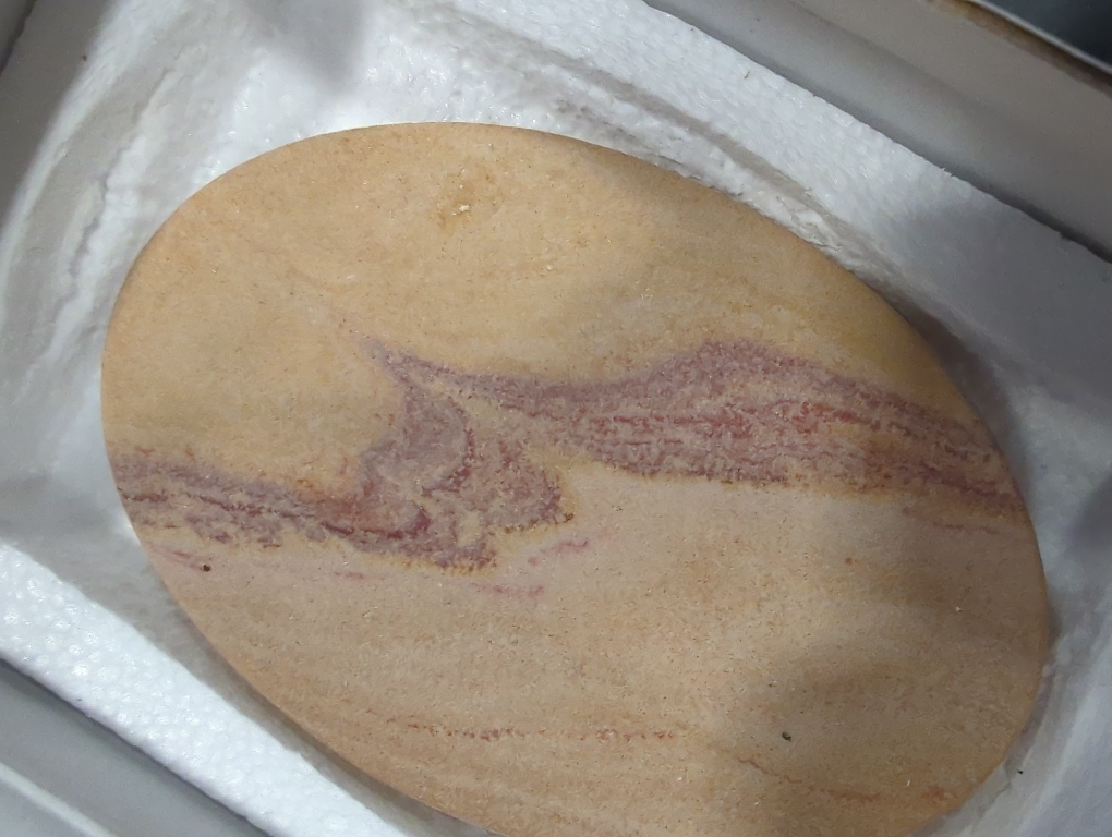 Stonkraft Natural Water Absorbent & Rigged Soap Dish Soap Holder Made of Natural Stone - Unique Bath Bathroom Accessories (Oval)