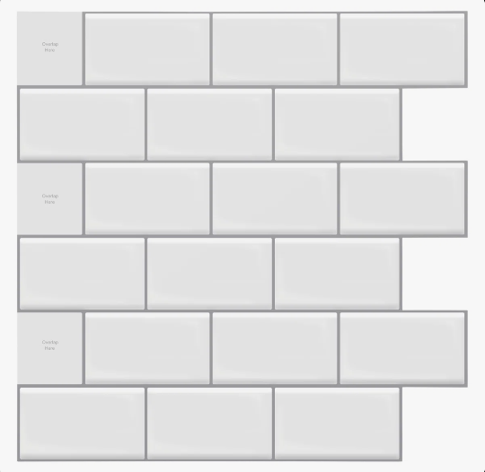 Vinyl Peel and Stick White Subway Tile (Set of 10)