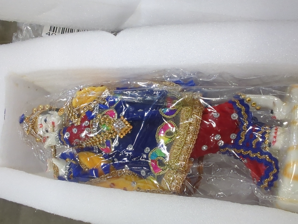 Size 11 eSplanade Hand-Carved God Kishan Krishna Murti Idol Statue Sculpture - 11 Inches - Resin