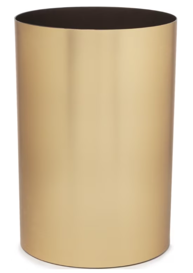 Umbra METALLA CAN 4.75G MAT BRAS 4.75 gm Brown Polypropylene Trash Can
