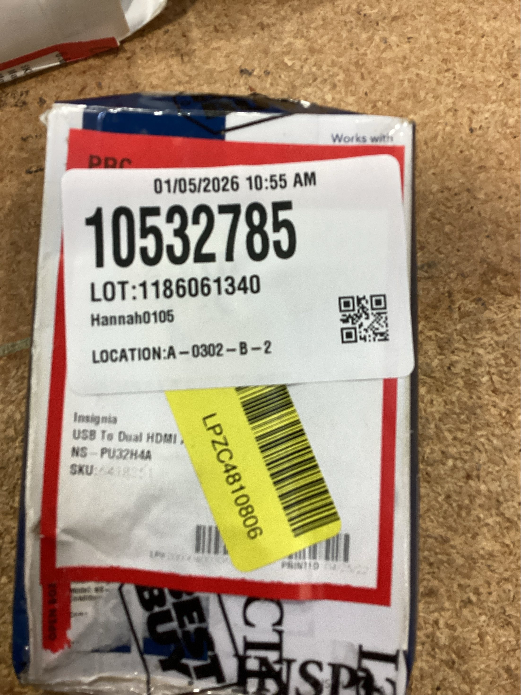 Insignia USB 3.0 to Dual HDMI with 4K Adapter NS-PU32H4A-C