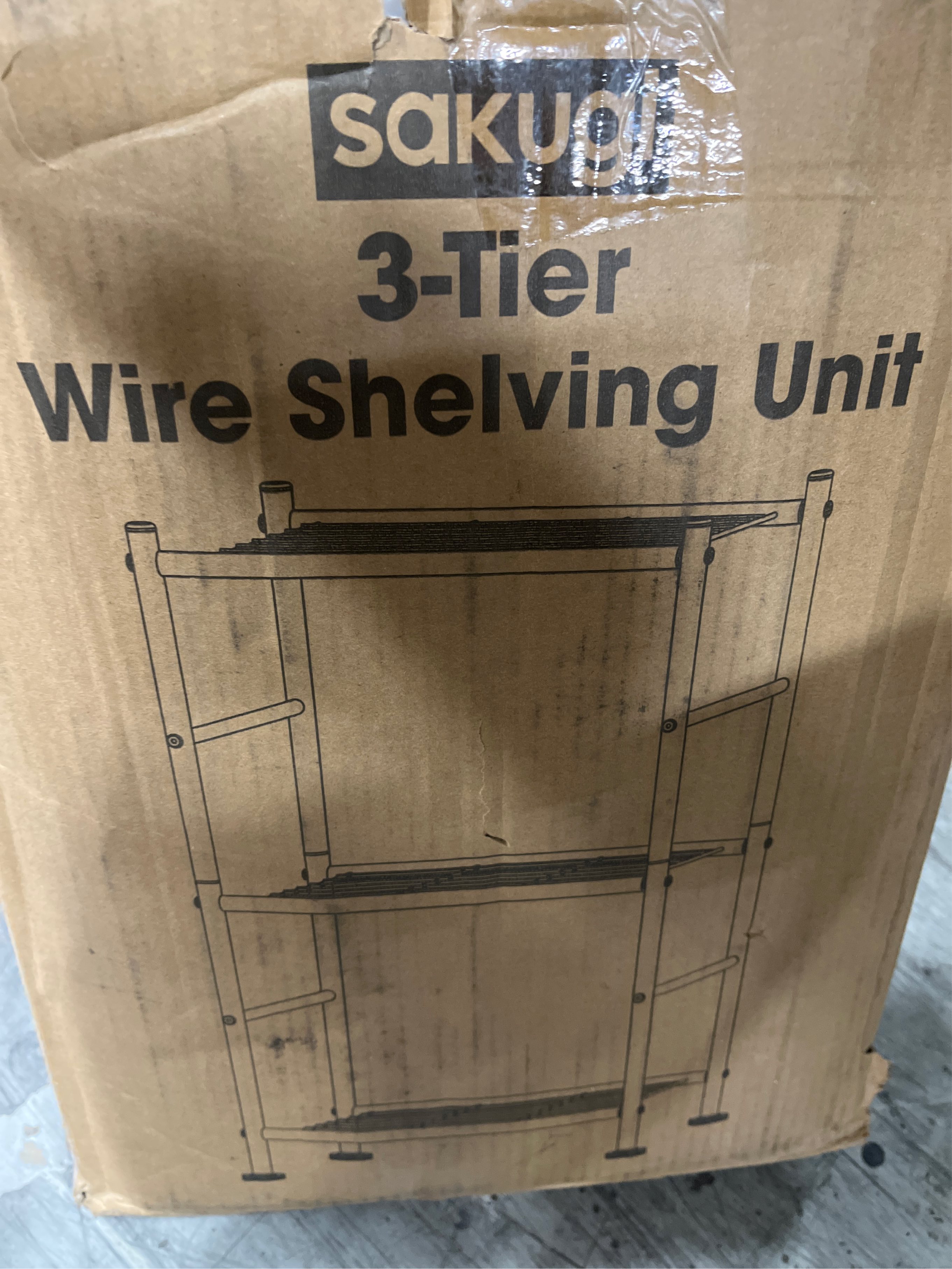 Storage Shelves - 3 Tier Shelf Organizer, Sturdy Metal Garage Shelving with Adjustable Leveling Feet, Space-Saving Shelves Organizer for Pantry, Laundry, Kitchen (18 x 12 x 30, Black)