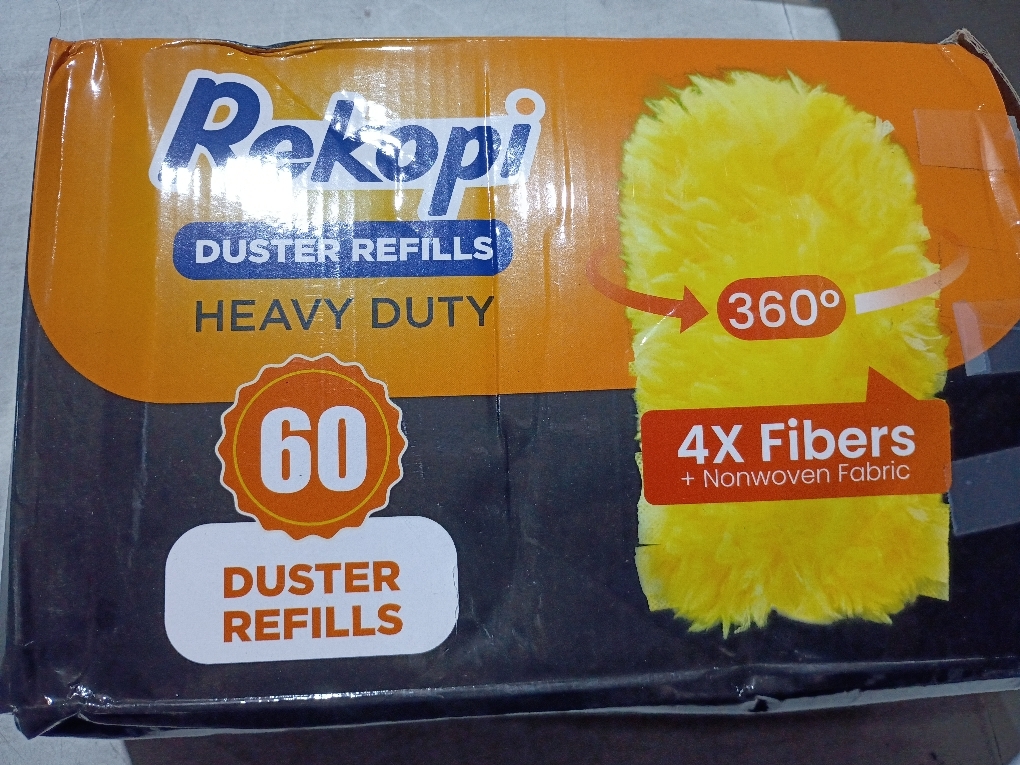 60 Count Heavy Duty Duster Refills for Swiffer, Multisurface 360° Larger Size Dusters with 4X Microfibers, Unscented Disposable Dusters for Cleaning Home, Blinds, Fans, Corners (Only Duster)