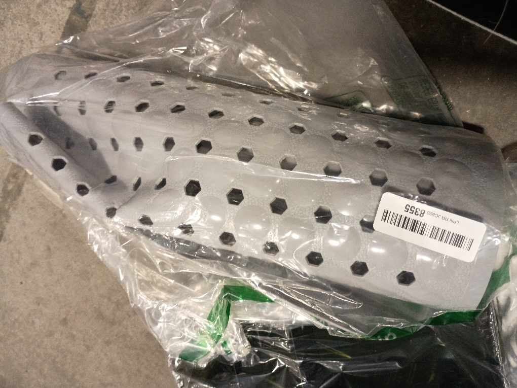 Kenney KN67262 TPE Bubble Bath Mat, Shower Mat, Tub Mat with Suction Cups and Large Drain Holes for Use Inside the Bathroom Shower, 27.75 L x 15.5 W, Gray