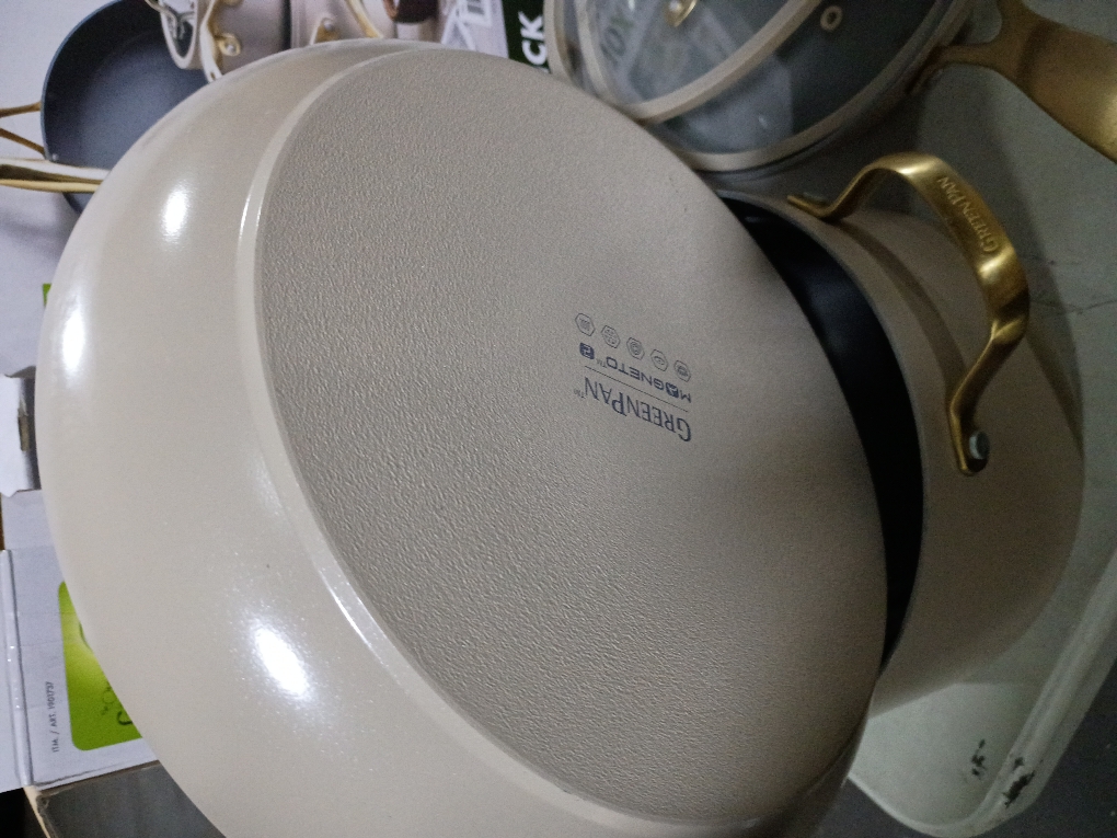 GreenPan Jewel Pro 11-Piece Cookware Set Hard Anodized Nonstick Taupe - CLEAN