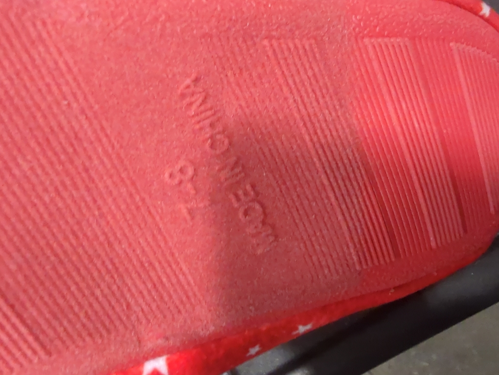 Size 7-8 Color red Elf on shelf  slipper