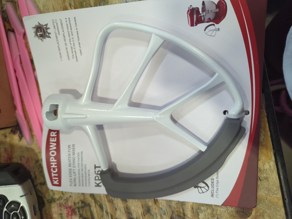 4.5-5 Quart Flex Edge Beater for KitchenAid Tilt-Head Stand Mixers White