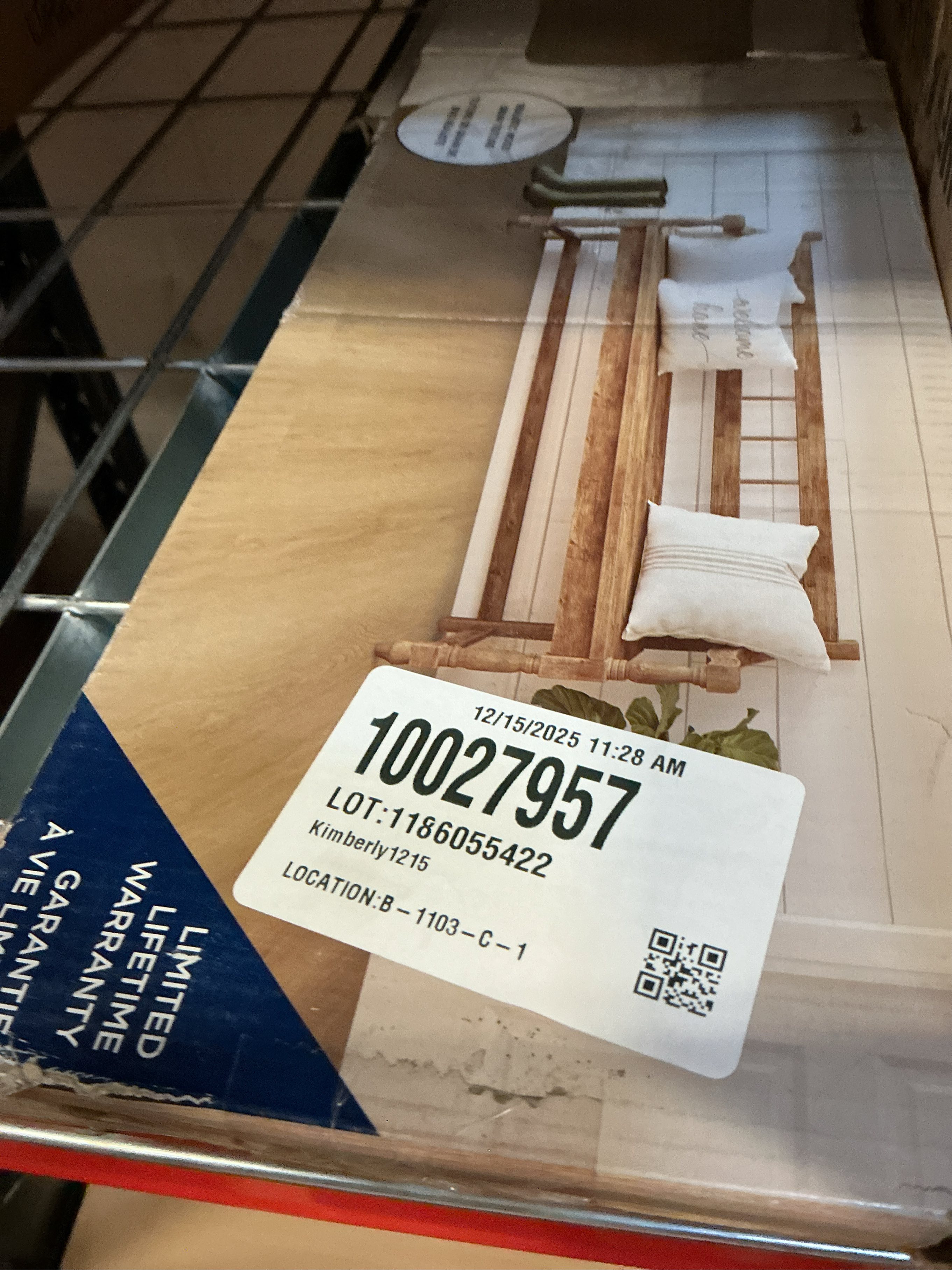 Light Oak 2 MIL x 6 in. W x 36 in. L Water Resistant Peel and Stick Vinyl Tile Flooring (10.5 sq. ft.)