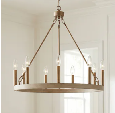 ACROMA Orlando 9 -Light Matte Champagne Bare bulb Metal Metal Chandelier