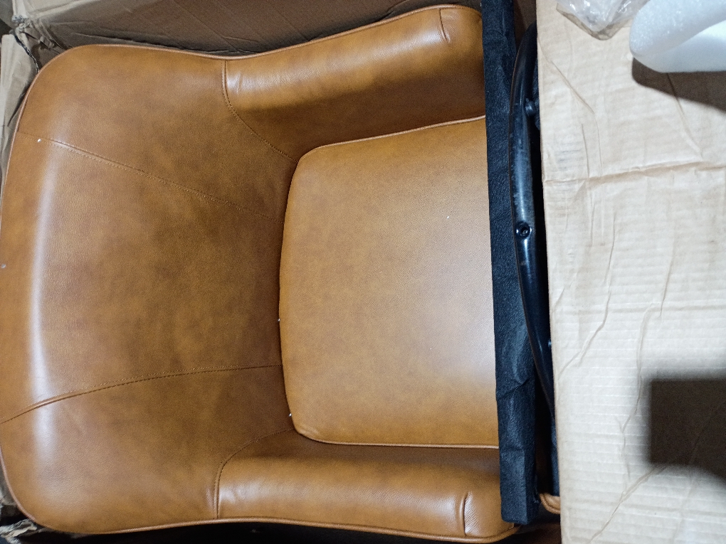 Swivel Arm Chair Camel (Whiskey Brown)