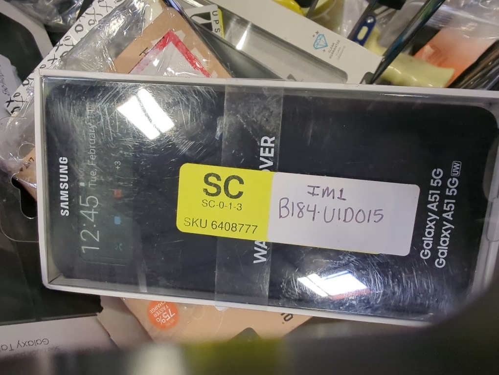 Samsung Galaxy S23 FE S-View Wallet Phone Case, Protective Cover with Card Holder Slot, Finger Tap Display Window, US Version, EF-ZS711CBEGUS, Black