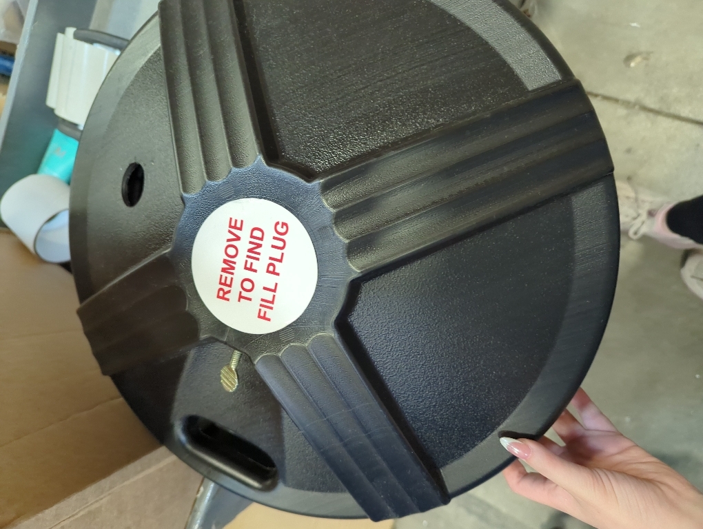 US Weight Durable 50 Pound Fillable Umbrella Base Designed to be Used with a Patio Table