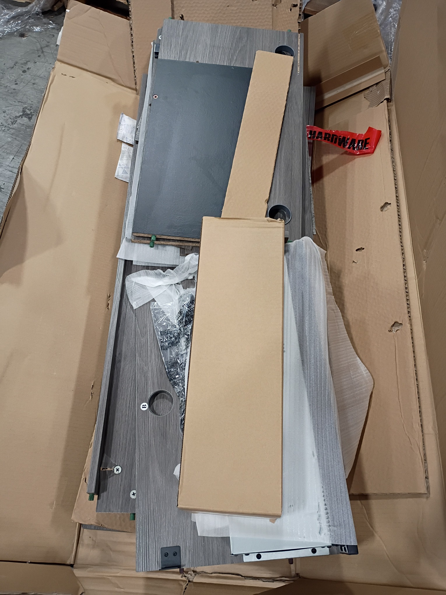 Style Selections 48-in W Iron Oak Infrared Quartz Electric Fireplace (littles damaged; see the pictures)