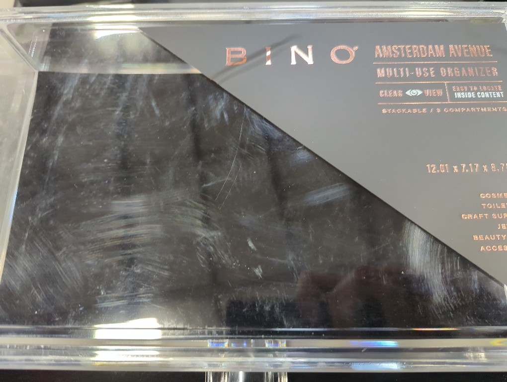 BINO | 3 Drawer Makeup Organizer | Amsterdam Avenue | THE MANHATTAN SERIES | Makeup Drawer Storage | Cosmetic Organizer | Plastic Vanity | Organizer Clear Makeup Organizers And Storage Cases | Acrylic