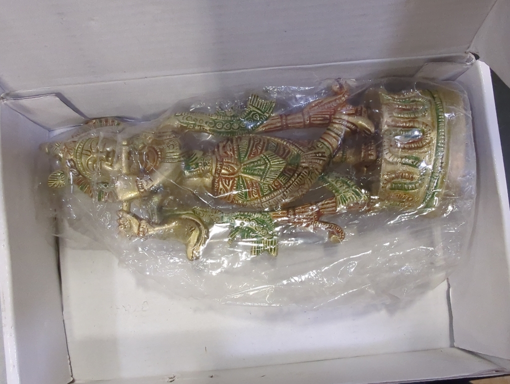 StonKraft Brass Krishna Kishan Kanha Murti Idol Statue Sculpture - 9 Inches