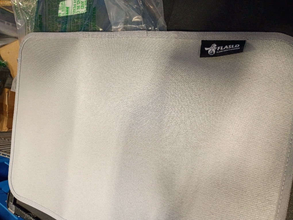 FLASLD Multi-Purpose Fireproof 24 X 42 inches Floor Mat for Indoor or Outdoor Use, Grill Pad for Fireplace, Kitchen Stove, CookTop and Hearth, Premium Deck and Patio Grill Mat, Silver Gray