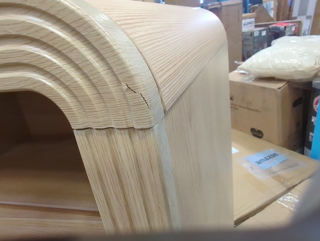 Size 19.7 Color brown Fluted Nightstand with Charging Station, 19.7'' Wide Morden End Table with USB/Type-C Ports, 2 Drawers & Open Shelf, Curved Profile Design, Wood Bedside Table for Bedroom (Natural Oak)