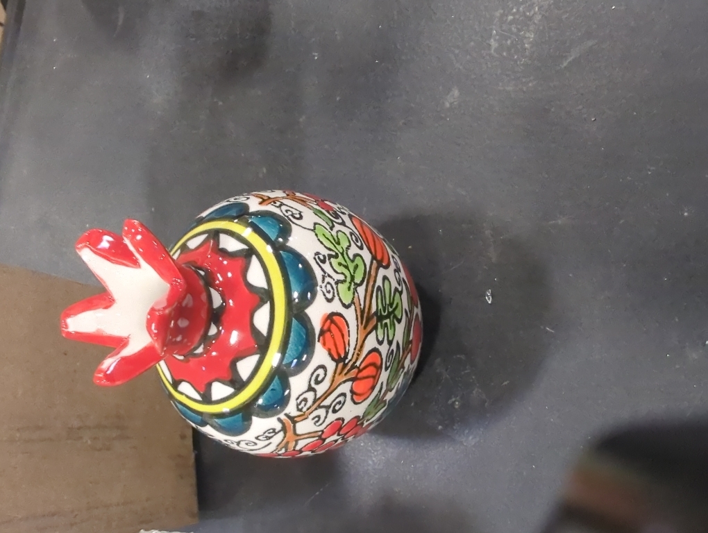 Pomegranate Armenian Ceramic Vase for Flowers Red Decor Israel Ceramic Jewish Home Blessing. Judaica Gifts for tthe Home.
