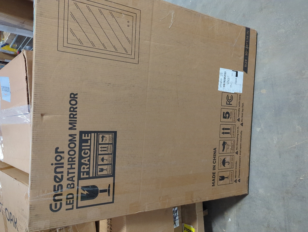 Ensenior LED Bathroom Mirror 30x 36 with Front and Backlight, Stepless Dimmable Wall Mirrors with Anti-Fog, Shatter-Proof, Memory, 3 Colors, Modern LED Vanity Mirror-FCC