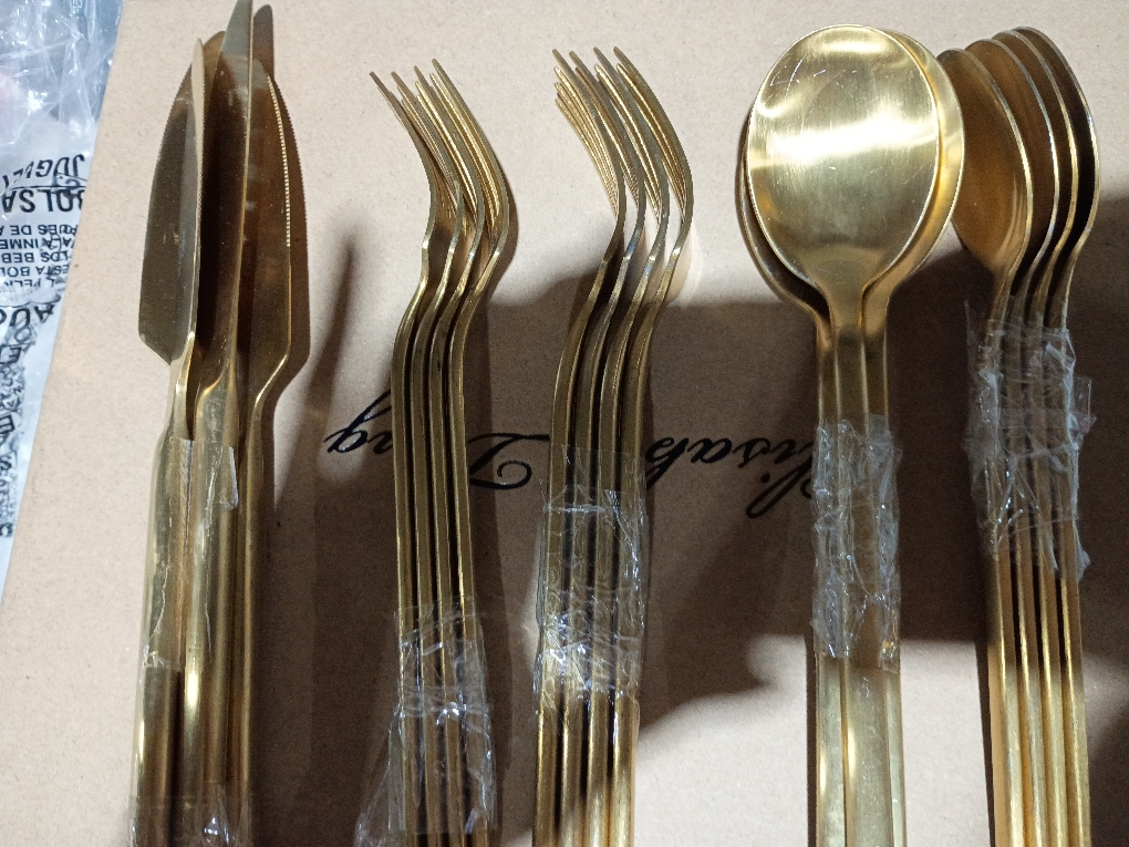 Silverware Set, 20 Piece (Gold, 20 pieces for 4)