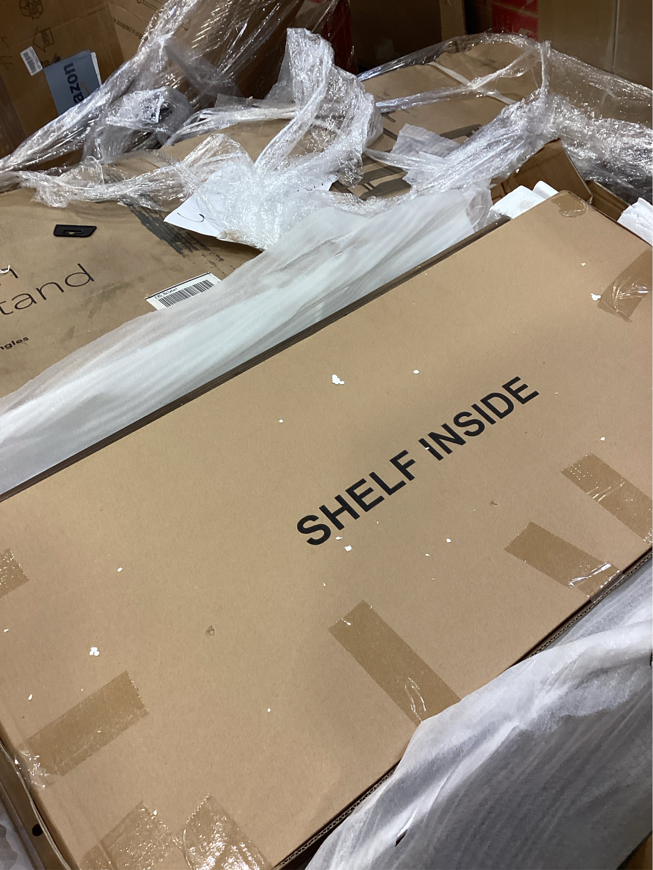 Bandon 41 in. Ginger Brown Large Rectangle Wood Coffee Table with Shelf