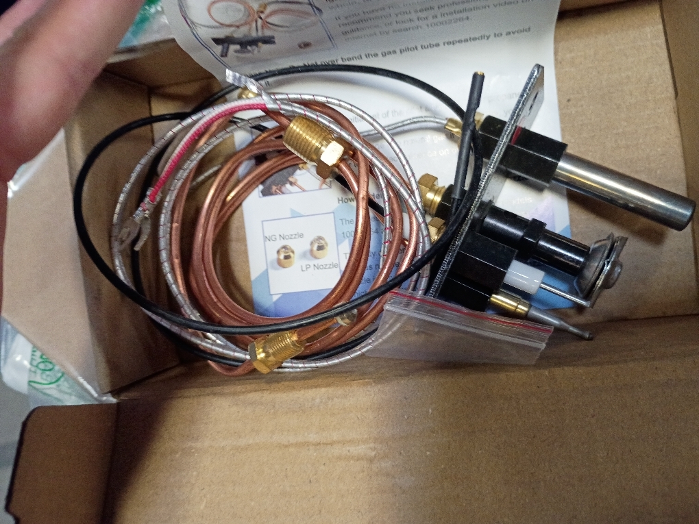 10002264 Pilot Assembly NG Fireplace Replacement of HHT Majestic & VC NG Pilot Assembly for Fireplaces, Fryer with 750mV Thermopile