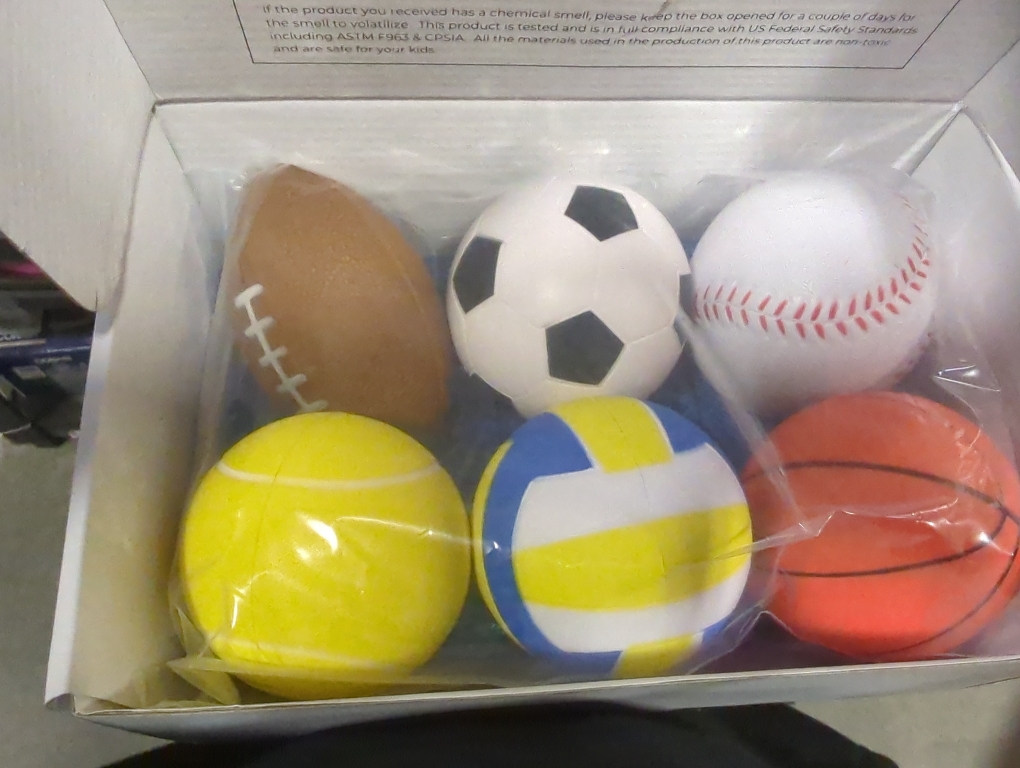 Set Of 6 Mini Sports Foam Balls for Kids, Toddler Ball Toys, Foam Football, Toddler Football, Indoor Baby Soccer, Kids Mini Basketball, Soft Baseball, Volleyball, Small Playground Balls, Baby Ball Toy