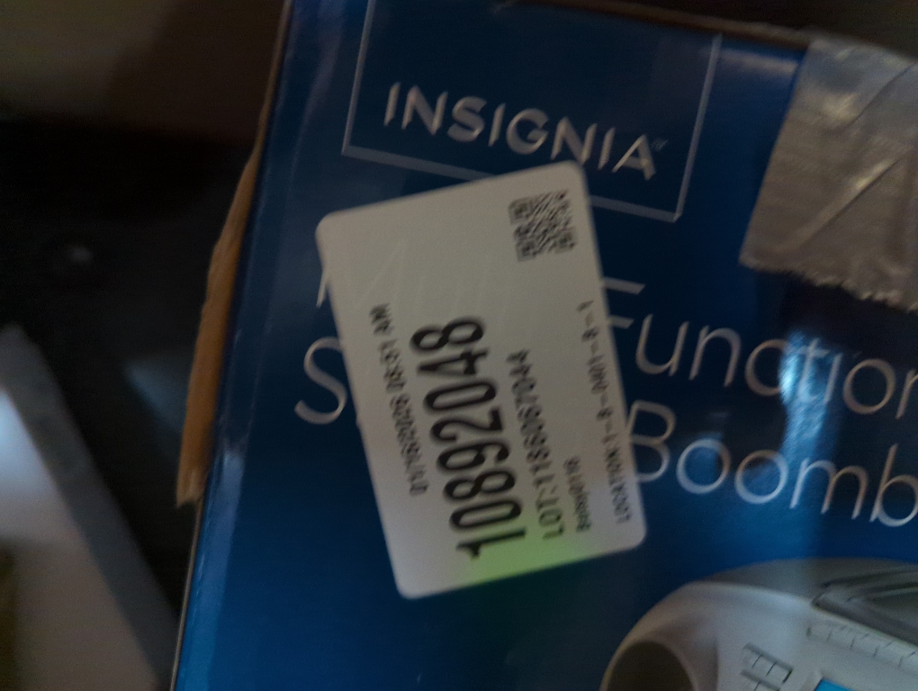 Insignia AM/FM Radio Portable CD Boombox with Bluetooth