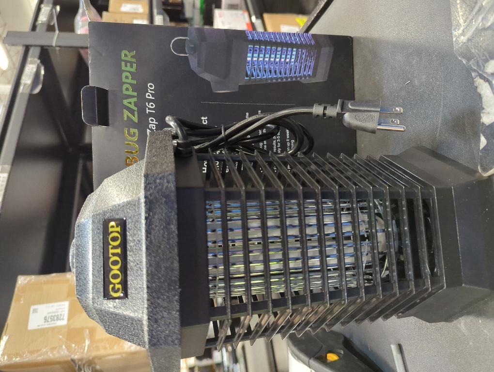 Black Zap T6 Pro GOOTOP Bug Zapper Outdoor, Mosquito Zapper, 3 Prong Plug in Electric Fly Zapper, Mosquito Killer, Fly Traps, Flying Insects Zapper Indoor Outdoor 90-130V, 4200V, ABS Plastic Outer (Black)